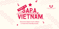 Travel to Vietnam Twitter Post Design