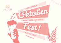 Oktoberfest Beer Promo Postcard Design