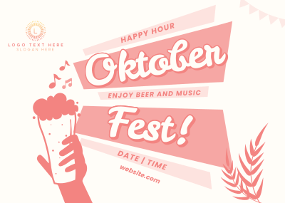 Oktoberfest Beer Promo Postcard Image Preview