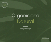 Organic Body Massage Facebook Post Design