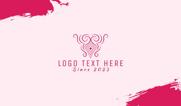 Pink Swirl Decor Business Card Design