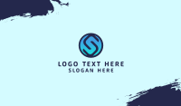 Gradient Tech Letter S Business Card Image Preview