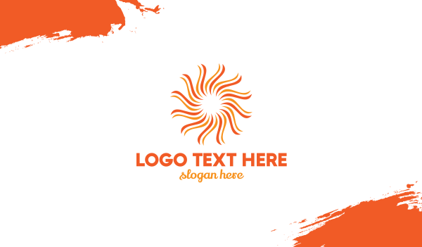 Orange Flower Sun Business Card Design Image Preview