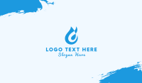 Modern Blue Water Drop Business Card Image Preview