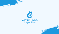 Modern Blue Water Drop Business Card Image Preview