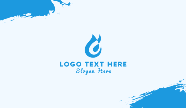 Modern Blue Water Drop Business Card Design Image Preview