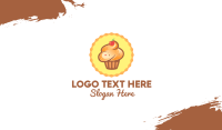 Brown Muffin Cupcake Cherry Business Card Image Preview
