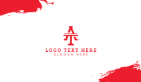 Red Corporate A & T  Business Card Image Preview