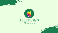 Tropical Juice Drink Jar Business Card Image Preview
