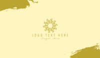 Gold Organic Wreath Business Card Image Preview