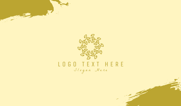 Gold Organic Wreath Business Card Design Image Preview