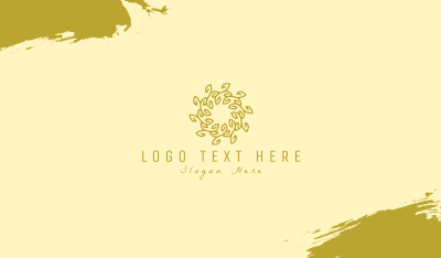 Gold Organic Wreath Business Card Image Preview