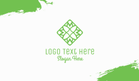 Green Flower Tile Business Card Image Preview