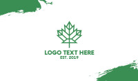 Polygon Canada Leaf Business Card Design
