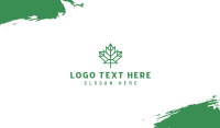 Polygon Canada Leaf Business Card Image Preview