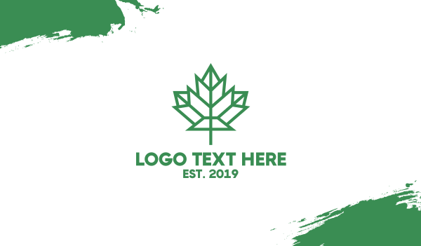 Polygon Canada Leaf Business Card Design Image Preview