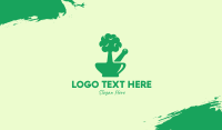 Green Tree Mortar & Pestle Business Card Image Preview