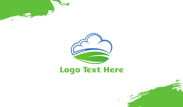 Leaf & Cloud Business Card Design Image Preview