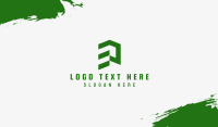Green Abstract Building  Business Card Image Preview