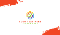 Rainbow Polygon S Business Card Image Preview