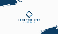 Blue Tech Lettermark Business Card Image Preview