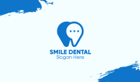 Blue Dental Chat App Business Card Image Preview