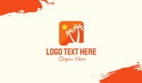 Tropical Island App Business Card Design