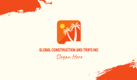 Tropical Island App Business Card Image Preview