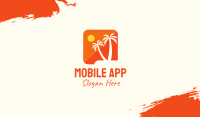 Tropical Island App Business Card Image Preview