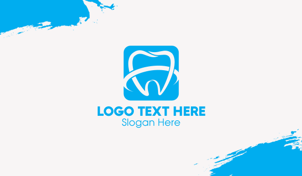 Molar Tooth Square Business Card Design Image Preview