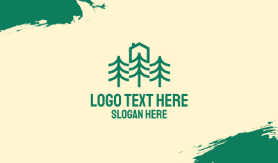 Simple Tree House Camp Business Card Image Preview