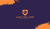 Virus Shield Lettermark Business Card Image Preview