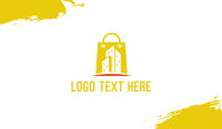Shopping Bag Building  Business Card Image Preview