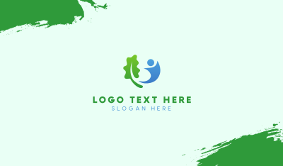 Leaf And Human Business Card Image Preview