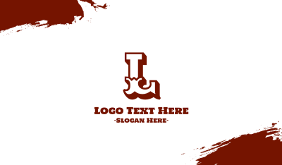 Texas Cowboy Text Letter Font Business Card Image Preview