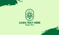 Green Floral Human Emblem Business Card Image Preview