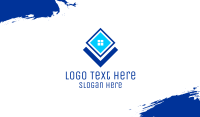 Blue Square Window Business Card Image Preview