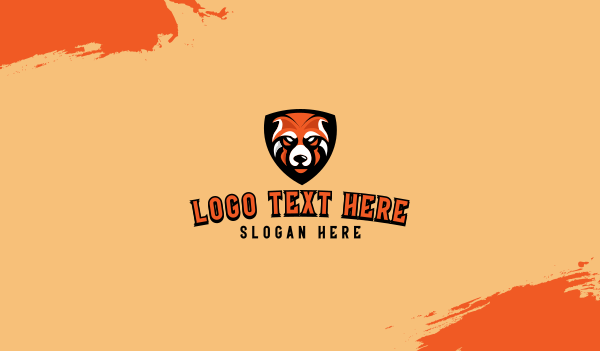 Orange Bear Mascot Business Card Design Image Preview