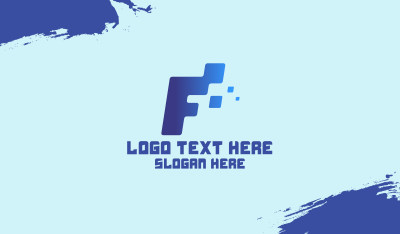 Pixel Letter F  Business Card