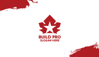 Red Canadian Star Business Card Image Preview