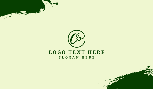 Green Natural Letter A Business Card Design Image Preview