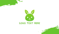 Green Eco Rabbit Business Card Image Preview
