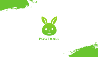 Green Eco Rabbit Business Card Image Preview