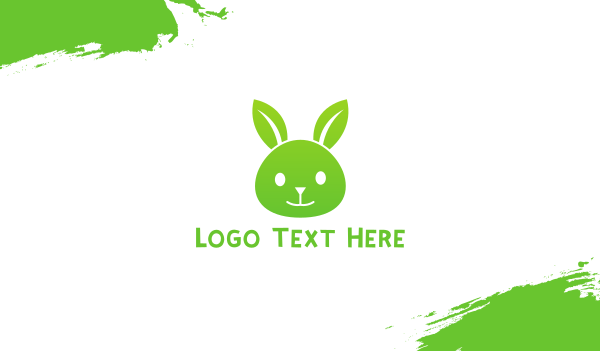 Green Eco Rabbit Business Card Design Image Preview