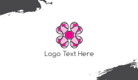 Pink Flower  Business Card Design