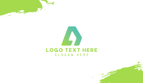Green Letter A Business Card Design Image Preview