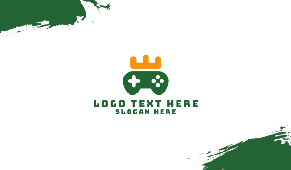 Green Controller Crown Business Card Design Image Preview