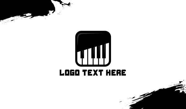 Piano Keys App Business Card Design Image Preview