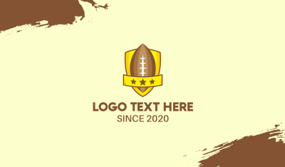 American Football Team Shield Business Card Image Preview