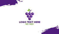 Purple Bowling Grapes Business Card Design